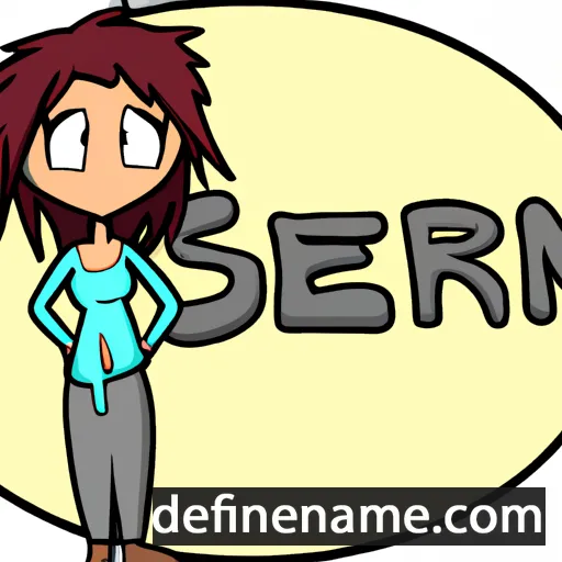 cartoon of the name Seren