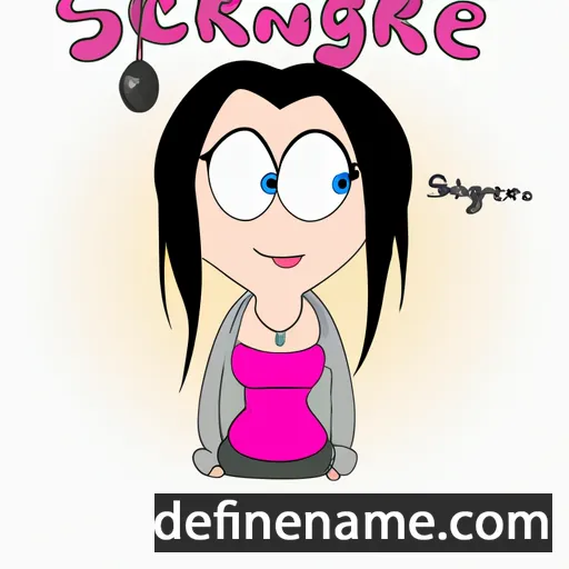 cartoon of the name Sergine