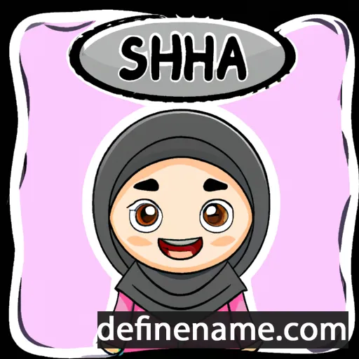 cartoon of the name Shafiqa