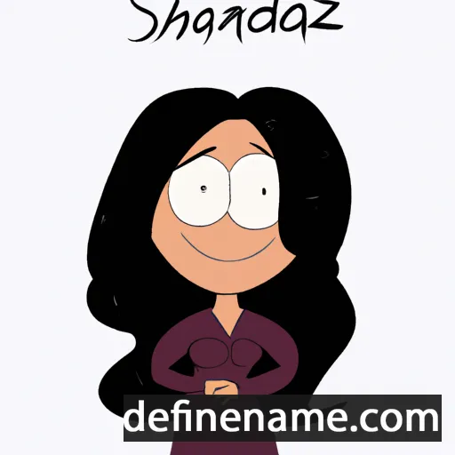 cartoon of the name Shahrzad