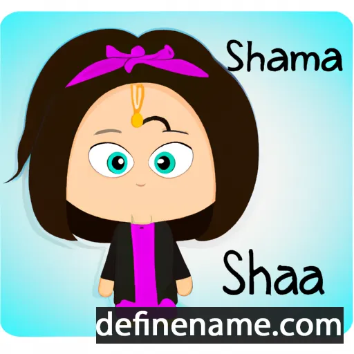 cartoon of the name Shaima