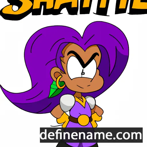 cartoon of the name Shantae