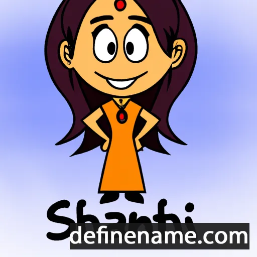 cartoon of the name Shanti