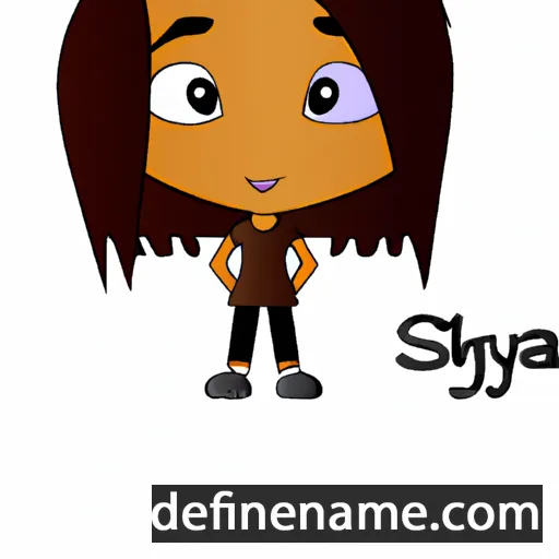 cartoon of the name Shayna