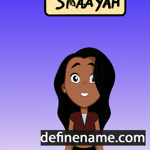 cartoon of the name Shaynah