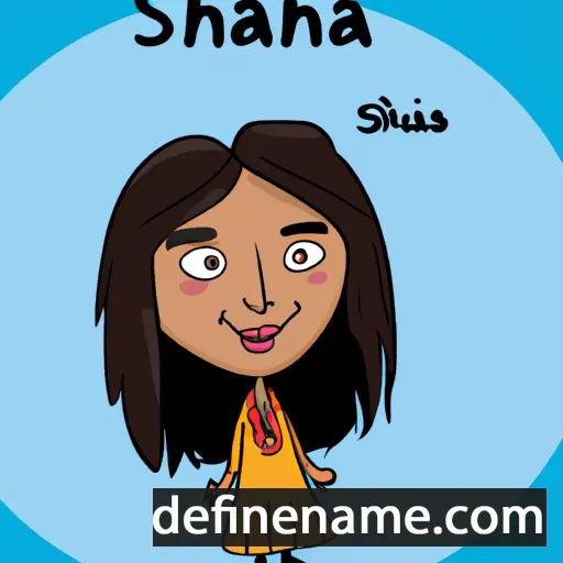 cartoon of the name Shazia