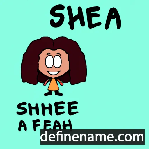 cartoon of the name Shea