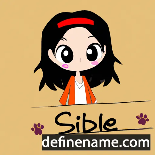 cartoon of the name Sibéal