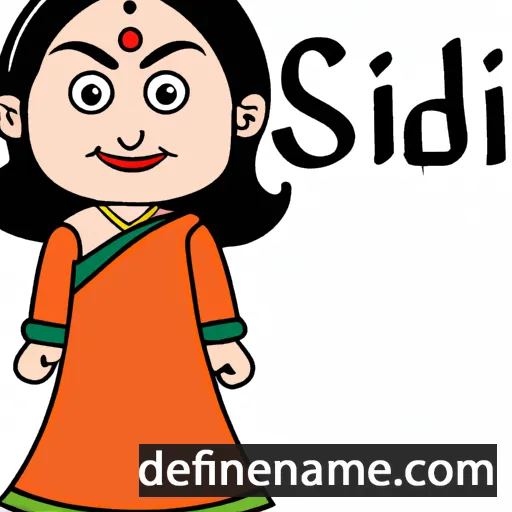 cartoon of the name Siddhi