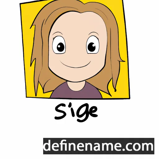 cartoon of the name Signe