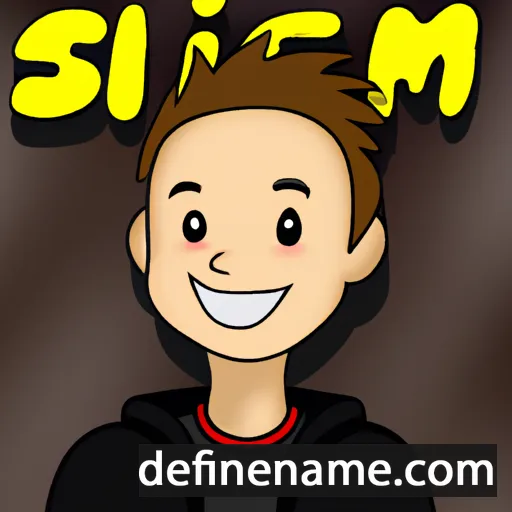 cartoon of the name Simen