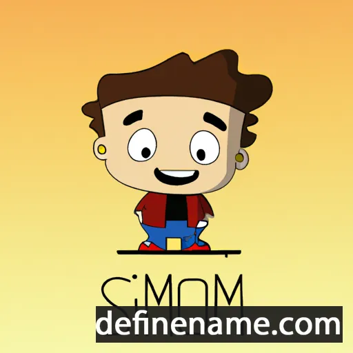 cartoon of the name Simón