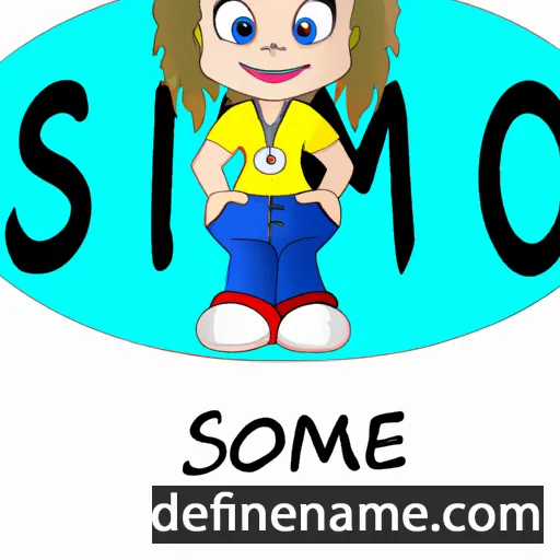 cartoon of the name Simone