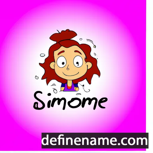 cartoon of the name Simonne