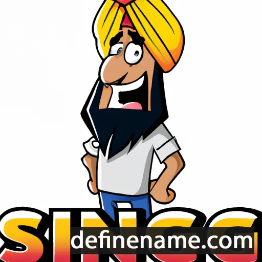 cartoon of the name Singh