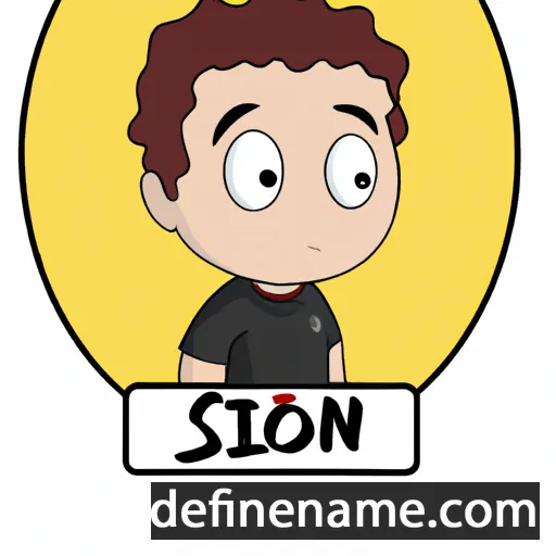 cartoon of the name Siôn