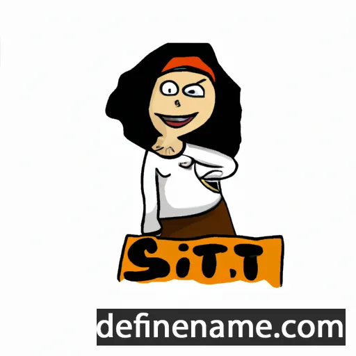 cartoon of the name Sitti