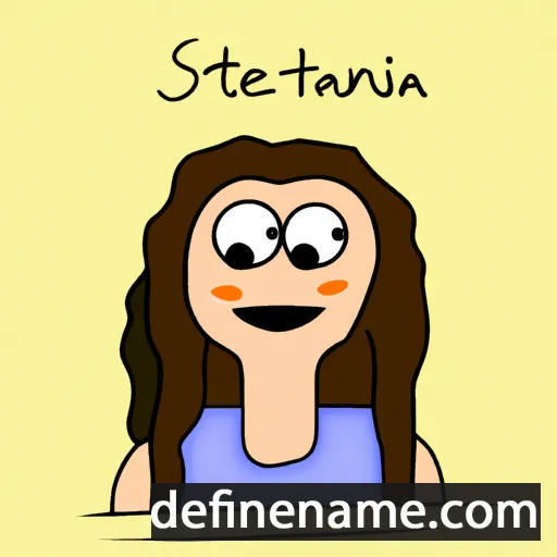 cartoon of the name Ștefana