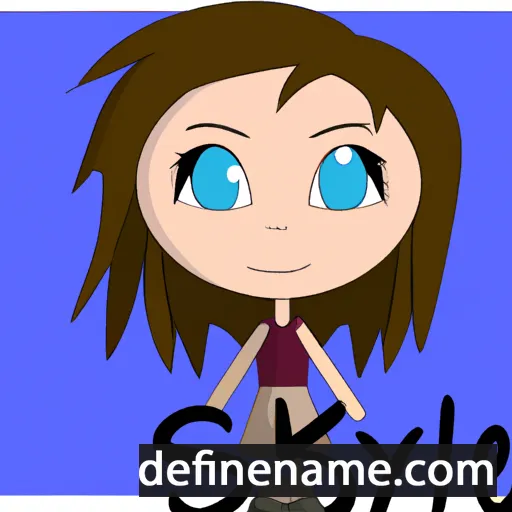 cartoon of the name Skye