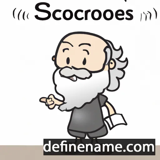 cartoon of the name Socrates