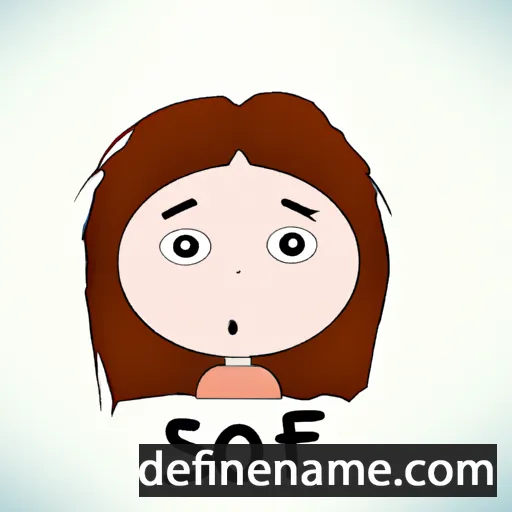 cartoon of the name Sofi