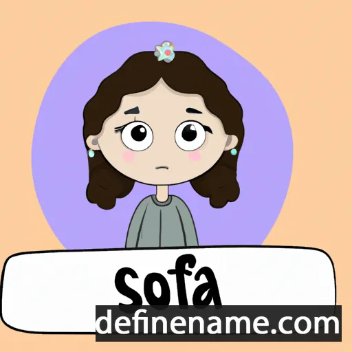 cartoon of the name Sofia