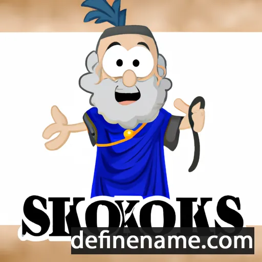 cartoon of the name Sokrates