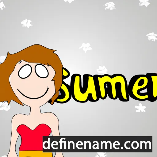 cartoon of the name Sommer