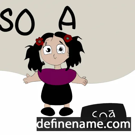 cartoon of the name Soňa