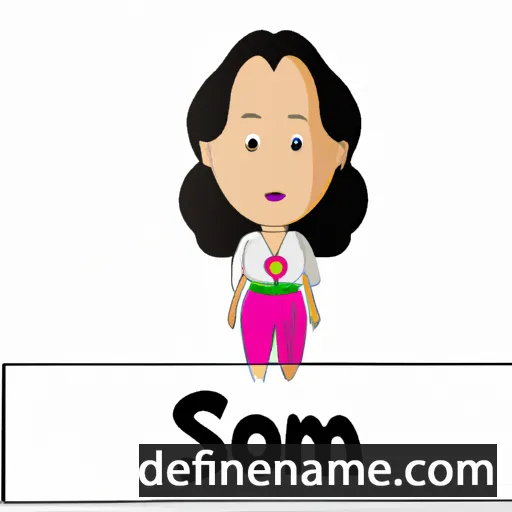 cartoon of the name Sonam