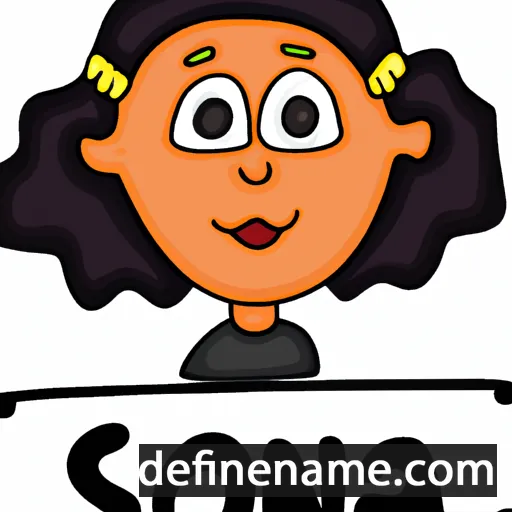 cartoon of the name Sonia