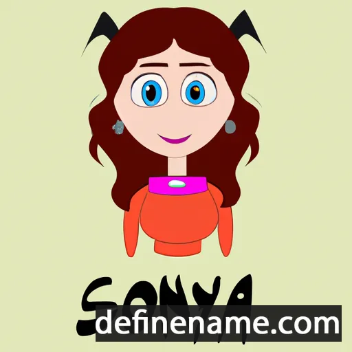 cartoon of the name Sonya