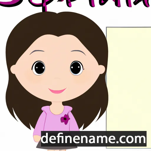 cartoon of the name Sophia