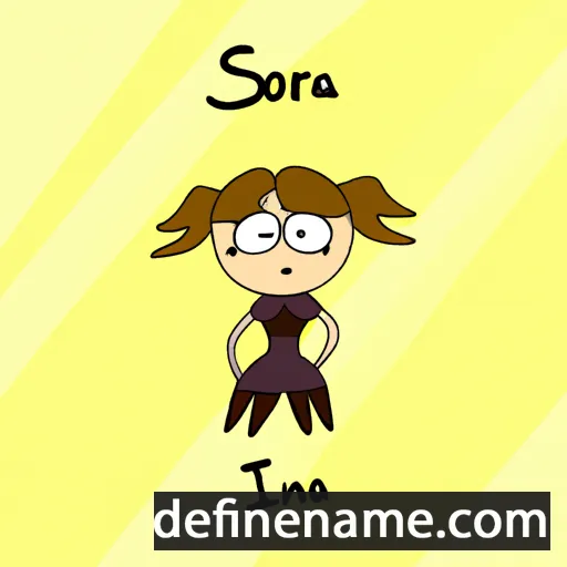 cartoon of the name Sorina