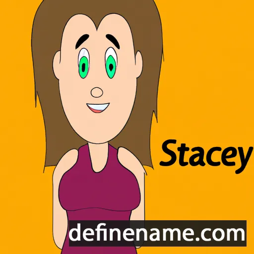 cartoon of the name Stacey