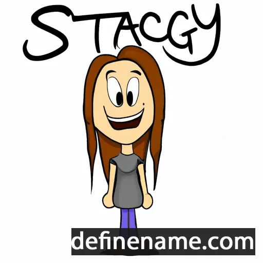 cartoon of the name Stacy