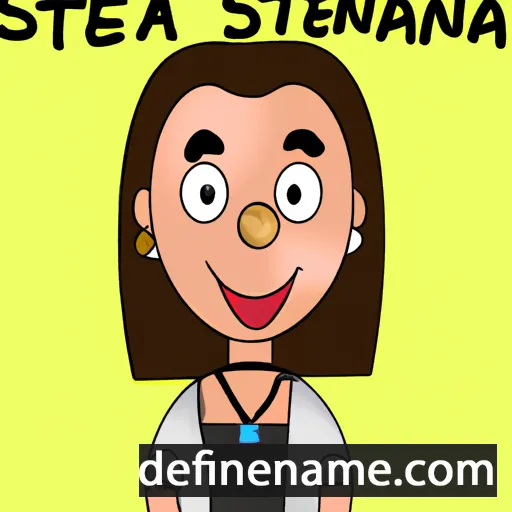 cartoon of the name Stefana