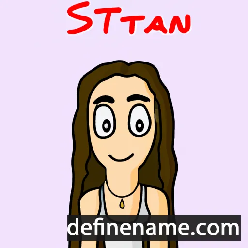 cartoon of the name Stefani