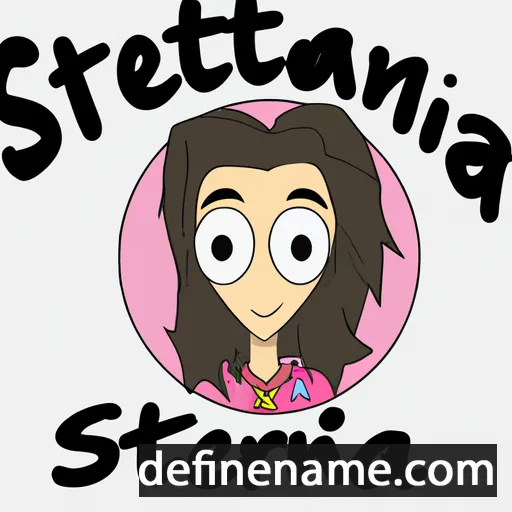 cartoon of the name Stefania