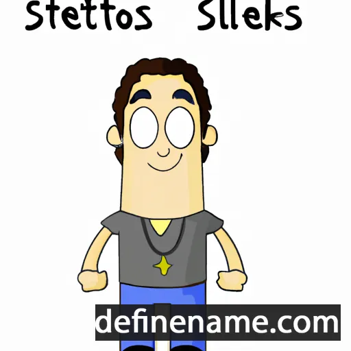 cartoon of the name Stelios