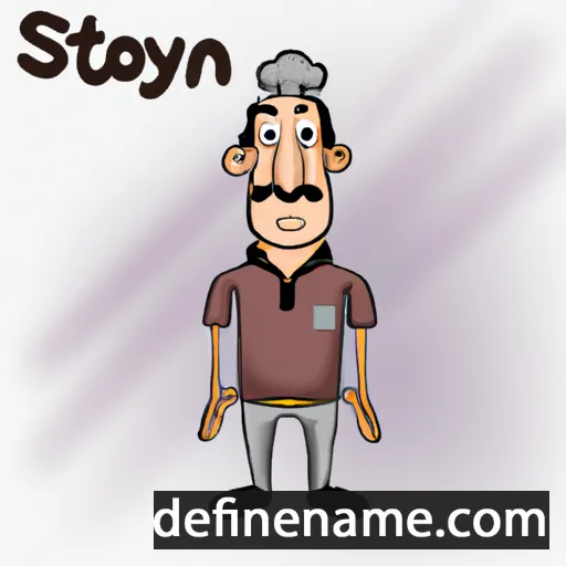 cartoon of the name Stoyan