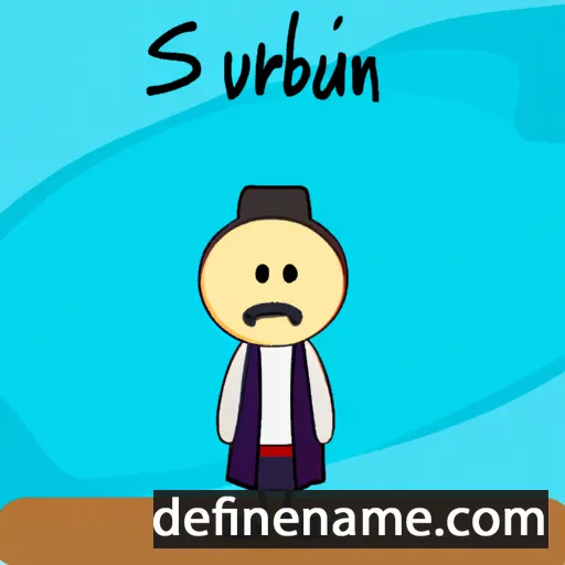 cartoon of the name Sübhan