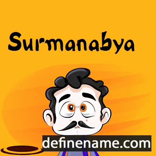 cartoon of the name Subrahmanya