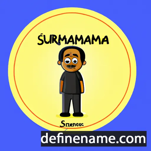 cartoon of the name Subramanian