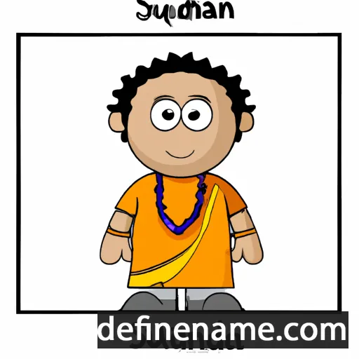 cartoon of the name Sudarshan