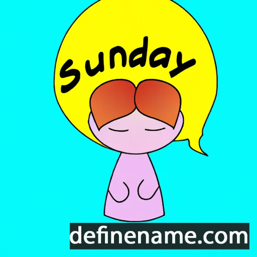 cartoon of the name Sunday