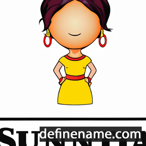 cartoon of the name Sunita