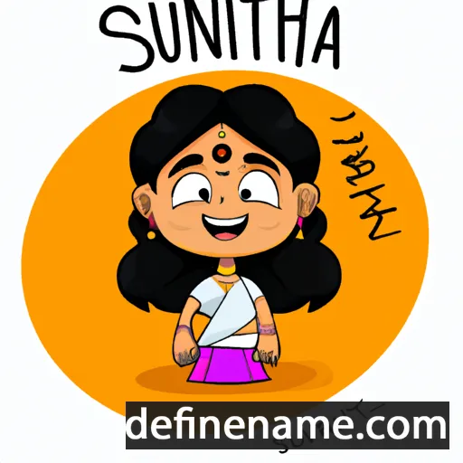 cartoon of the name Sunitha