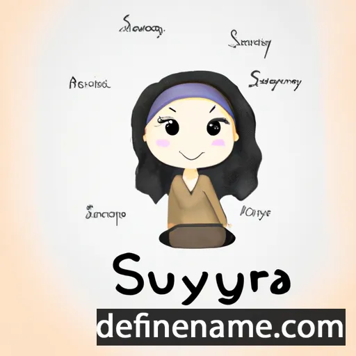 cartoon of the name Suraya