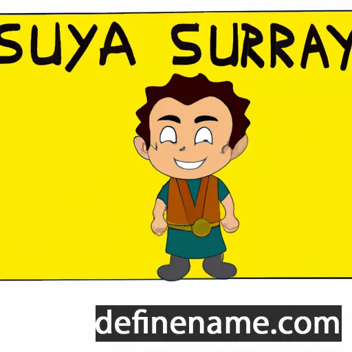 cartoon of the name Surya